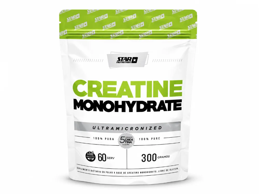 Creatina Monohidrato Star Nutrition 300g Micronizada - 60 Servicios - Doypack