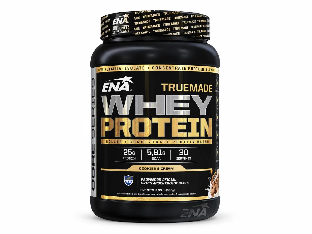 Proteina Whey Protein ENA Sport Truemade en polvo 2 lb sabor cookies & cream